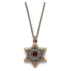 Star of David Necklace with Garnet | Jewelry | Judaica