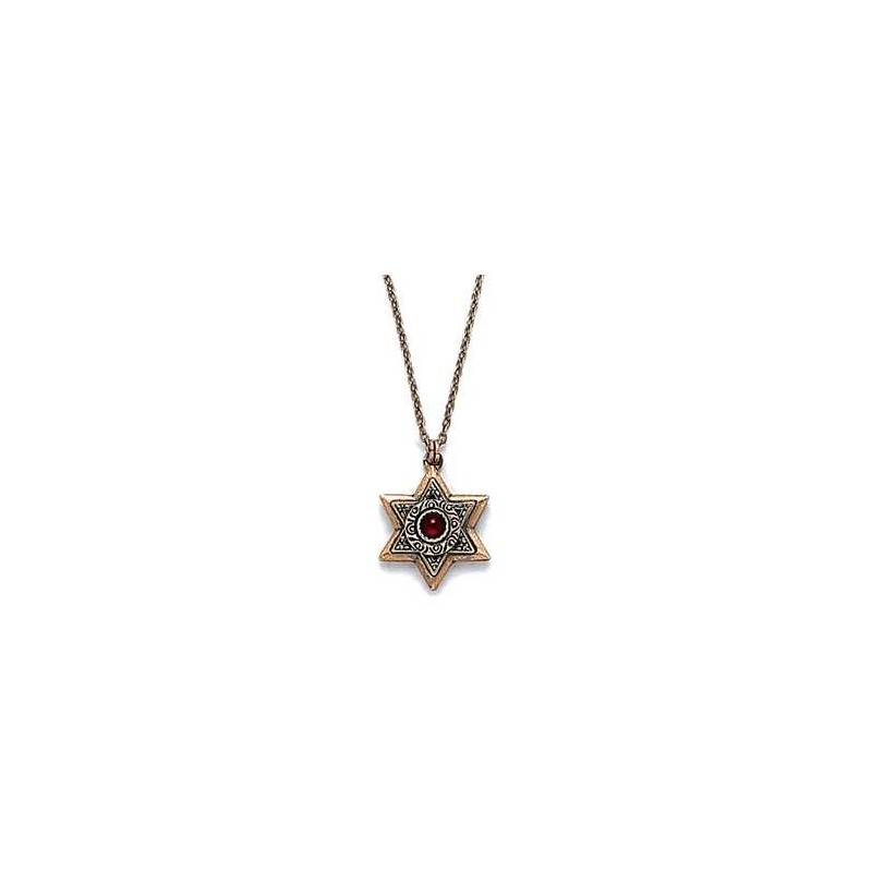 Star of David Necklace with Garnet | Jewelry | Judaica