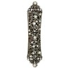 Black with Mother of Pearl Flowers Mezuzah Case | Artists and Designer