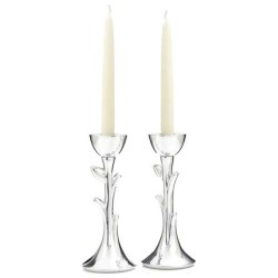 Nambe Tree of Life Shabbat Candlesticks | Candle Holders | Judaica
