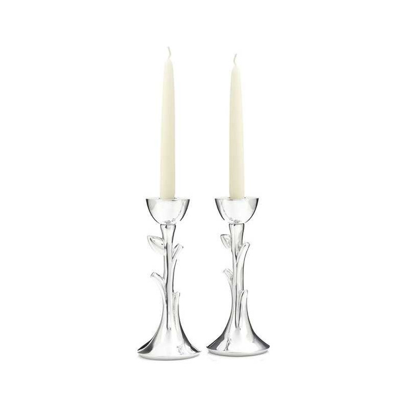 Nambe Tree of Life Shabbat Candlesticks | Candle Holders | Judaica