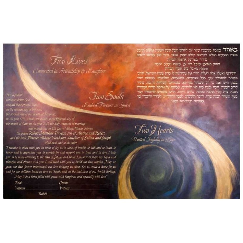 Two Hearts Ketubah | All Judaica | Judaica