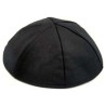 Black Lined Terylene Kippah - Size 7 | Kippahs | Judaica