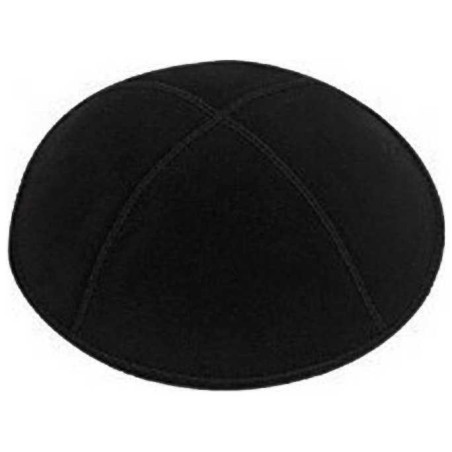 Black Suede Kippah - Medium | Kippahs | Judaica
