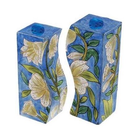 Lilies Fitted Salt & Pepper Shakers | Home Goods | Judaica