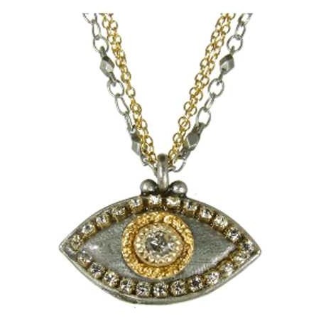 Silver Gray Evil Eye Necklace | Jewelry | Judaica