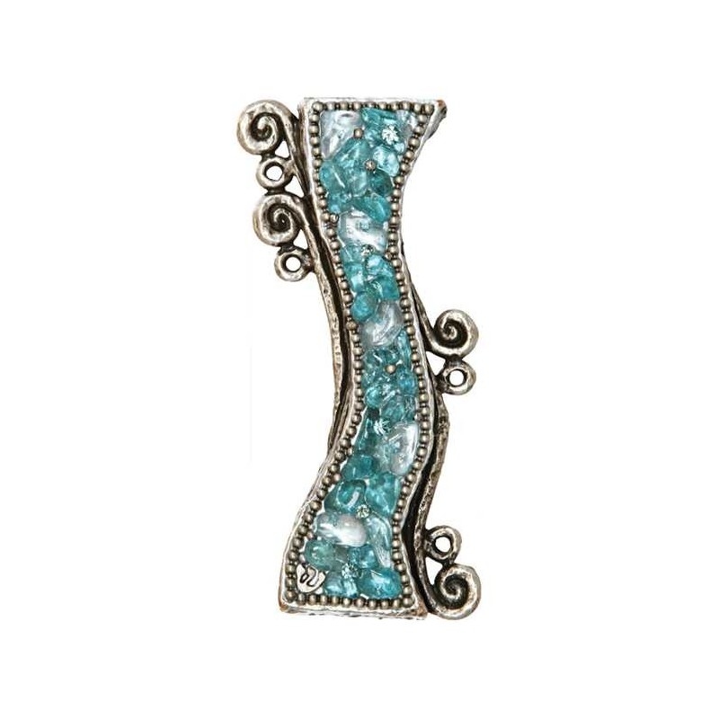 Aqua Marine Mezuzah Case | Mezuzahs | Judaica