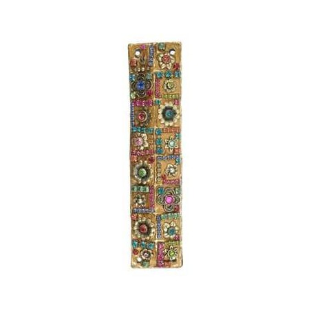 Floral Crystals Mezuzah Case | Mezuzahs | Judaica