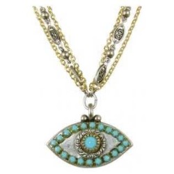 Silver and Blue Evil Eye Necklace | Jewelry | Judaica
