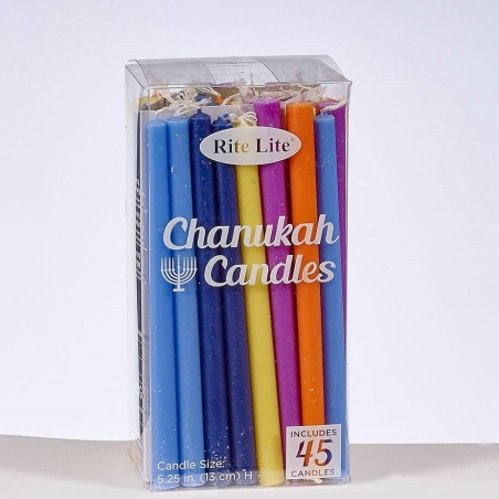 Deluxe Multi-Color Chanukah Candles | Hanukkah | Judaica