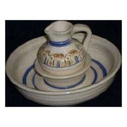 Jerusalem Scene Ceramic Mayim Achronim | Mayim Achronim Sets | Judaica