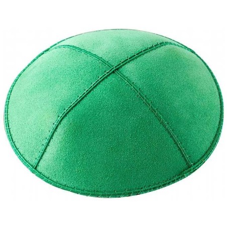 Green Suede Kippah | Kippahs | Judaica