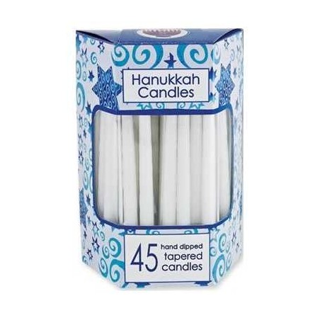 Deluxe Tapered Solid White Hanukkah Candles | Hanukkah | Judaica