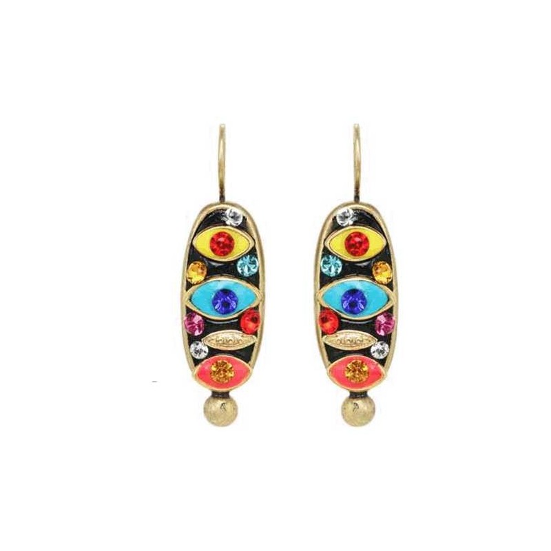 Oval Multi-Eye Wireback Earrings | Jewelry | Judaica