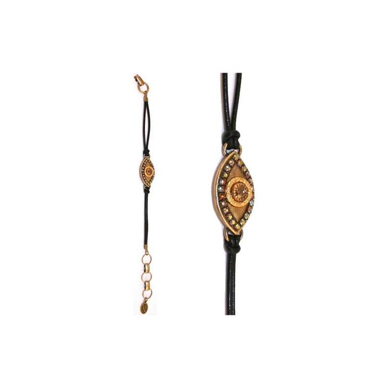 Gold Evil Eye Bracelet with Iridescent Crystals | Jewelry | Judaica