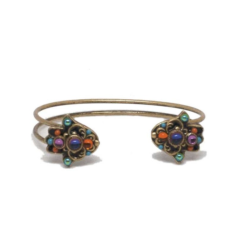 Multibright Double Hamsa Cuff Bracelet | Jewelry | Judaica