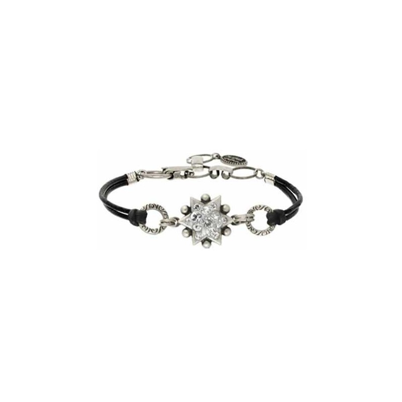 Crystal Star of David Leather Bracelet | Jewelry | Judaica