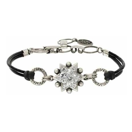 Crystal Star of David Leather Bracelet | Jewelry | Judaica