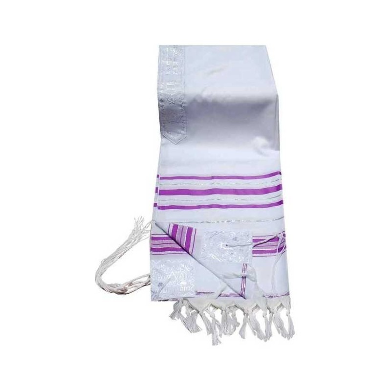 Striped Acrylic Tallit - Purple | Tallit/Tallis | Judaica