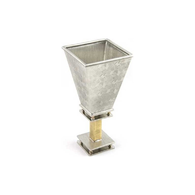 Square Patchwork Kiddush Cup | Kiddush Cups | Judaica