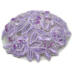 Embroidered Lilac Women's Headcover | Kippahs | Judaica