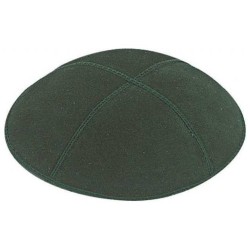 Dark Green Suede Kippah | Kippahs | Judaica
