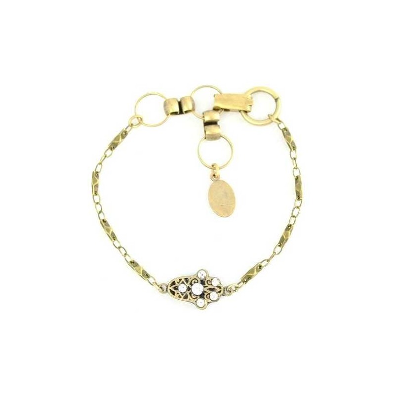 Crystal Adorned Hamsa Bracelet | Jewelry | Judaica