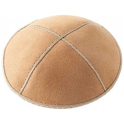 Tan Suede Kippah | Kippahs | Judaica