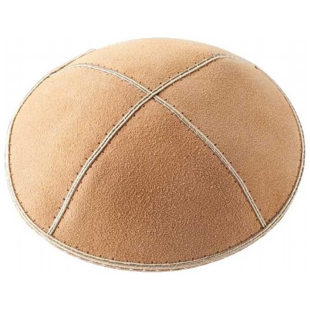 Tan Suede Kippah | Kippahs | Judaica