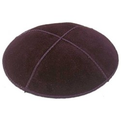 Brown Suede Kippah | Kippahs | Judaica