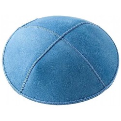 Light Blue Suede Kippah | Kippahs | Judaica