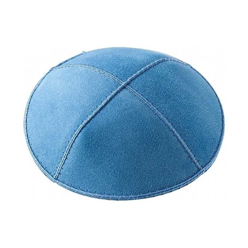 Light Blue Suede Kippah | Kippahs | Judaica