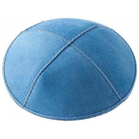 Light Blue Suede Kippah | Kippahs | Judaica