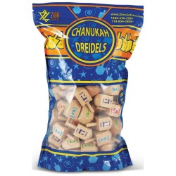 100 Pack Natural Wood Dreidels | Hanukkah | Judaica