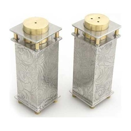 Salt and Pepper Shakers - Rose Relief | Home Goods | Judaica