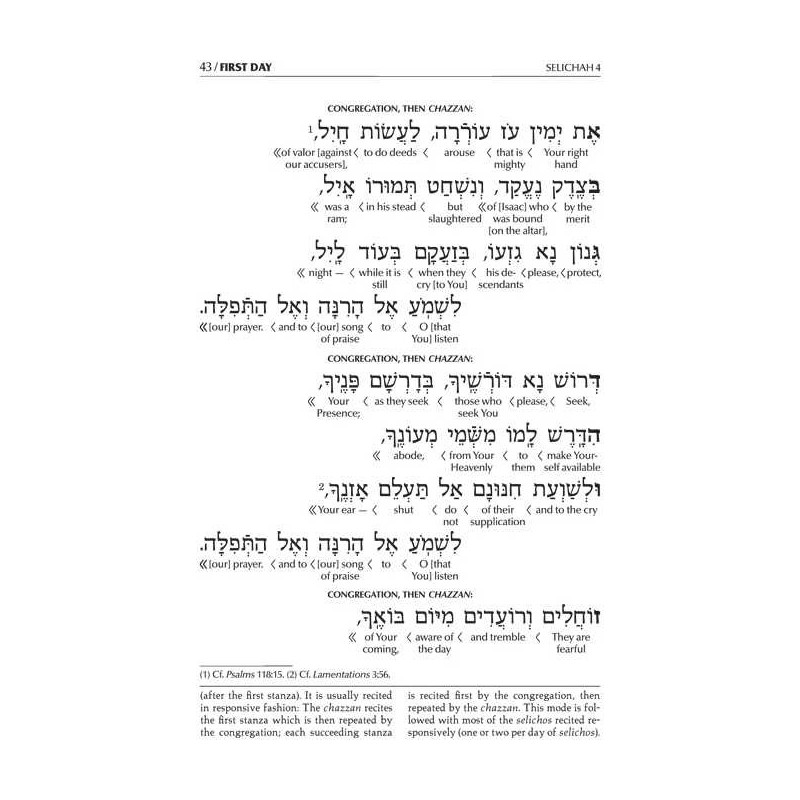 Schottenstein Edition Interlinear Selichos: Pocket | Books | Judaica