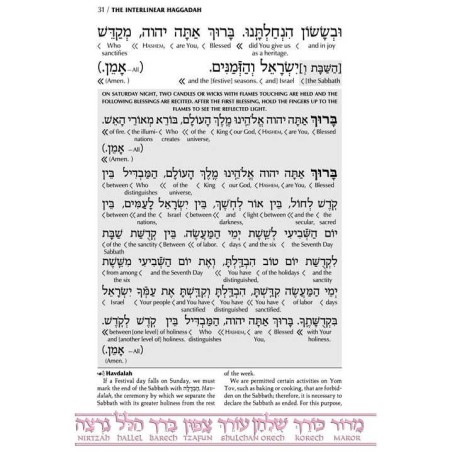 Schottenstein Ed Interlinear Haggadah - Hardcover | Passover | Judaica