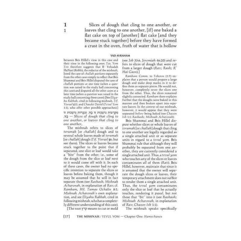 Yad Avraham Mishnah Series:44 Tractates Tvul Yom/Y | Books | Judaica