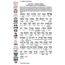 Interlinear Family Zemiros / Bircas HaMazon - Leat | Books | Judaica