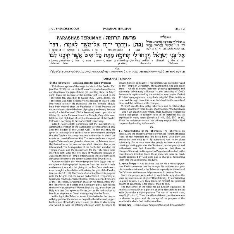 Schottenstein Ed Interlinear Chumash Vol 2: Shemos | Books | Judaica