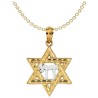 14k Yellow Gold And Rhodium Chai Star of David Pen | Jewelry | Judaica