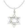 14k White Gold Diamond-Cut Star of David Pendant | Jewelry | Judaica