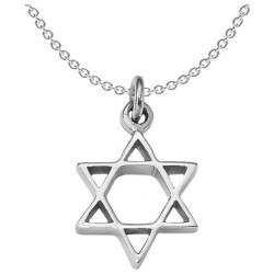 Sterling Silver Rhodium-Plated Star of David Penda | Jewelry | Judaica