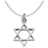 Sterling Silver Rhodium-Plated Star of David Penda | Jewelry | Judaica