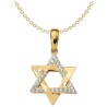14k Yellow Gold CZ Woven Star of David Pendant | Jewelry | Judaica