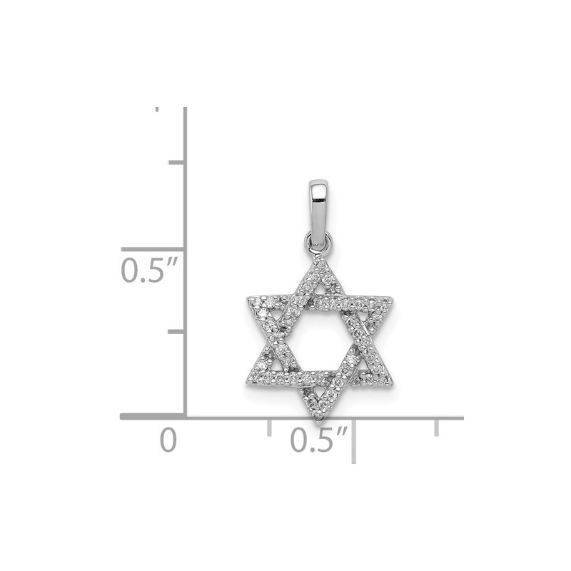 14k White Gold Diamond Star of David Pendant | Jewelry | Judaica