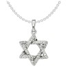 14k White Gold Diamond Star of David Pendant | Jewelry | Judaica