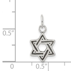 Sterling Silver Antiqued Star of David Pendant | Jewelry | Judaica