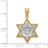 14k Two-Tone Gold Menorah Star of David Pendant | Jewelry | Judaica