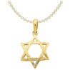 14k Yellow Gold Wood-Grain Textured Star of David  | Jewelry | Judaica